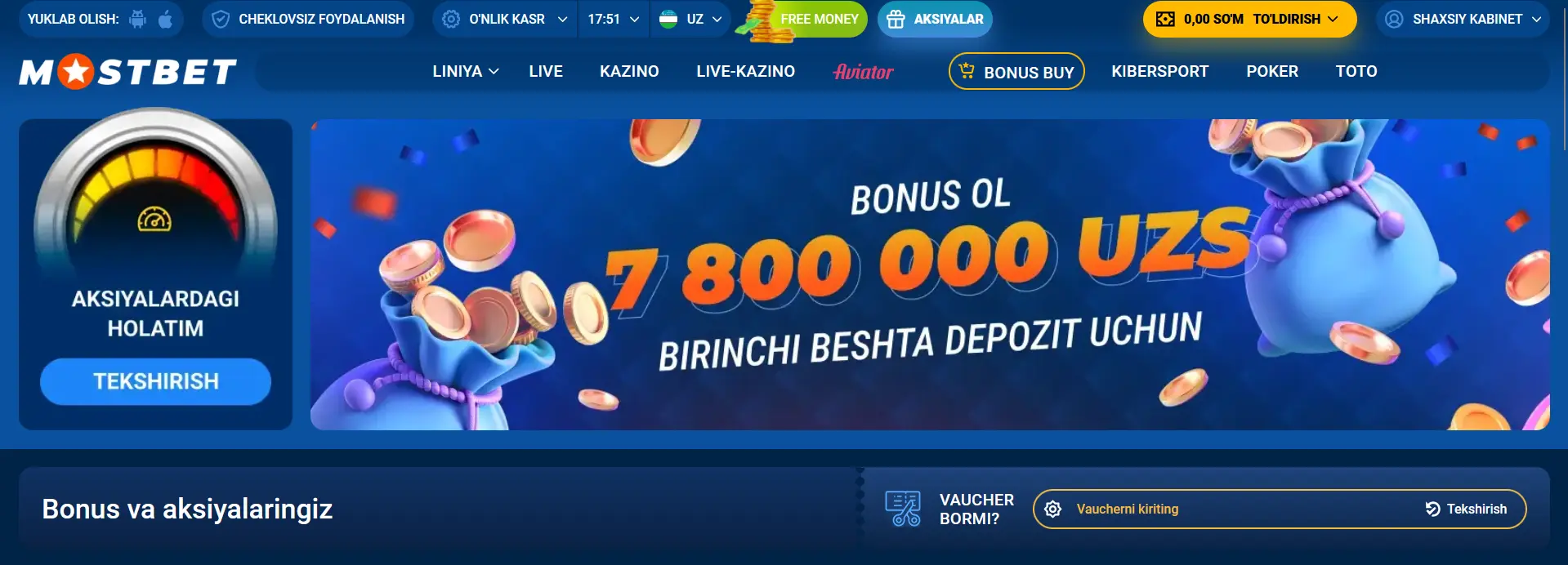Ўзбекистонликлар учун Mostbet бонус дастури Ўзбекистонликлар учун Mostbet бонус дастури