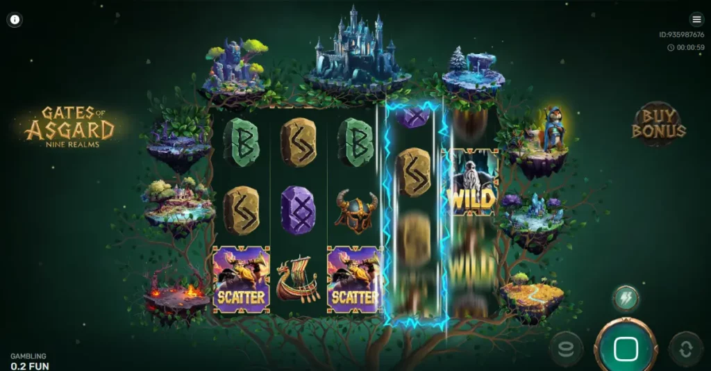 Gates of Asgardда бонус сотиб олиш Asgard уяси дарвозаларида ўйин