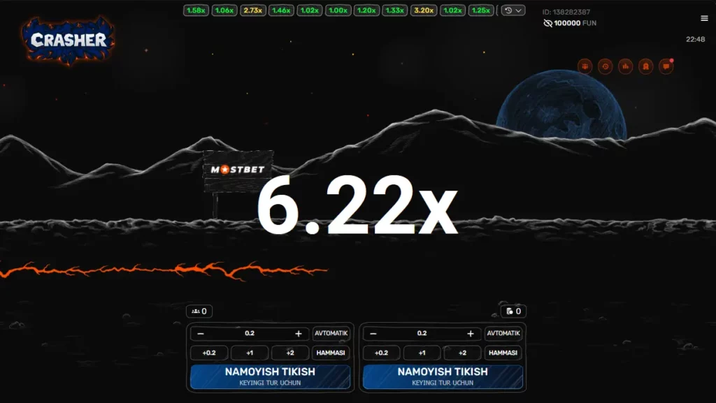 Crasherда коеффициентнинг ўсиш Crasherда коеффициентнинг ўсиш