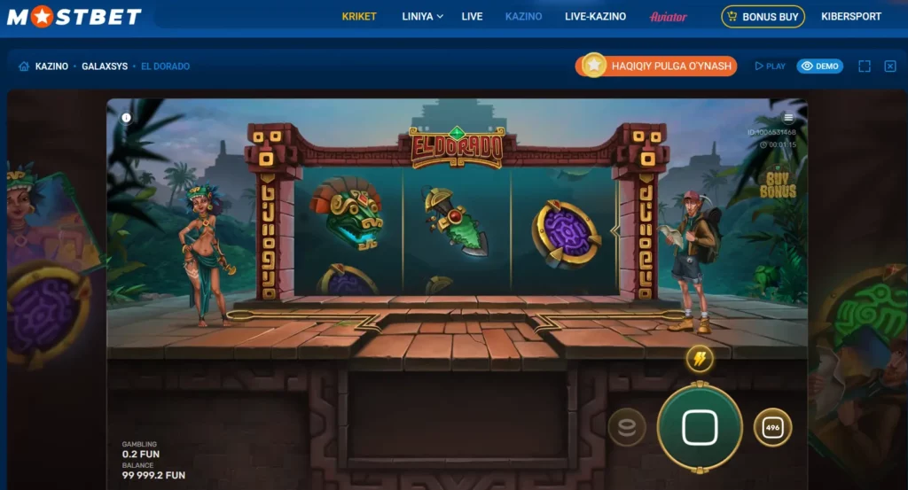 Мостбетдаги El Dorado