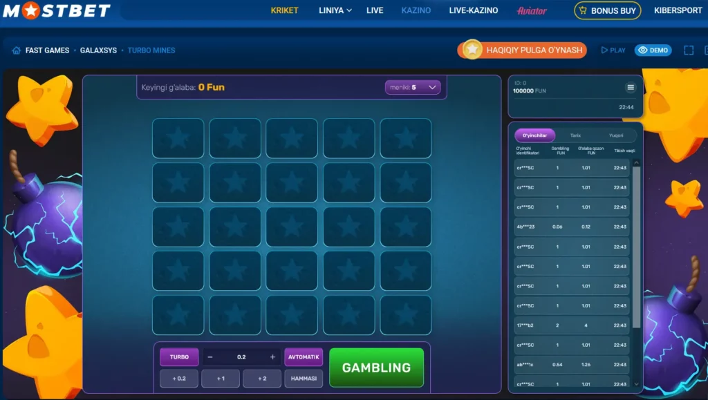 Мостбетдаги Turbo Mines Мостбетдаги Turbo Mines