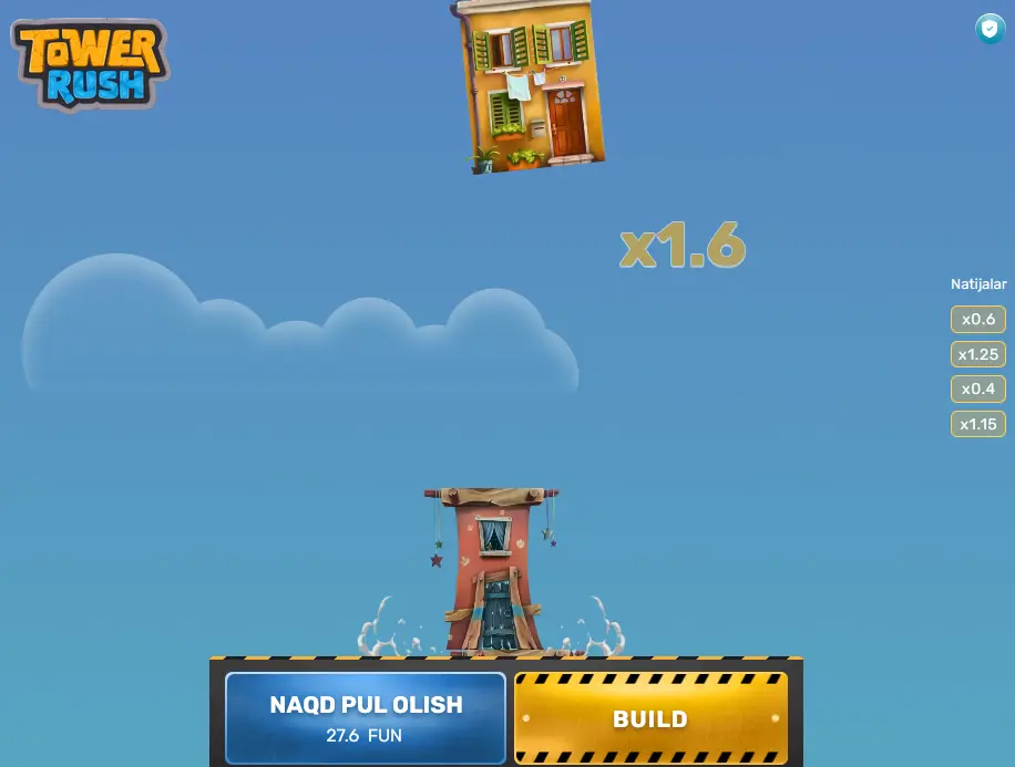 Tower Rushдаги коеффициентнинг ўсиши